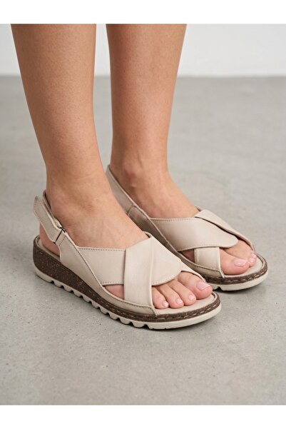 Rüya Shoes صندل نسائي من الجلد الطبيعي بنعل ناعم لتقويم العظام ونعل تدليك تشريحي