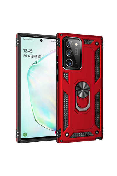 Pazarplus Galaxy Note 20 Ultra Case Camera Protector Magnetic Stand Tank Protection