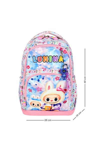 Goldline AVM Pink Lumina Figurină Geantă școlară pentru copii din școala primară Set suport stilou pentru nutriție 117