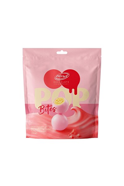 Bind Chocolate Çilekli Beyaz Çikolata Kaplı Pirinç Patlağı Draje 150 G