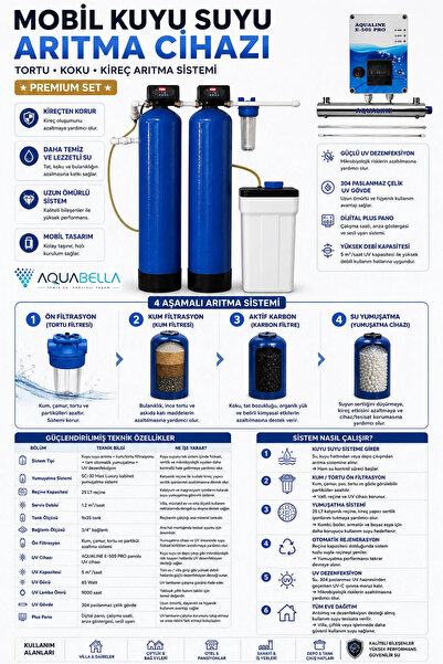 AQUA BELLA Kuyu Suyu Arıtma Cihazı 105 Pro UV Cihazı