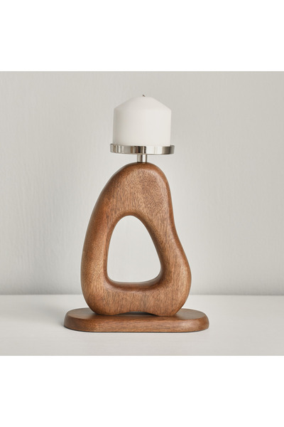 Generic Earthy Pebbles Pillar Candleholder