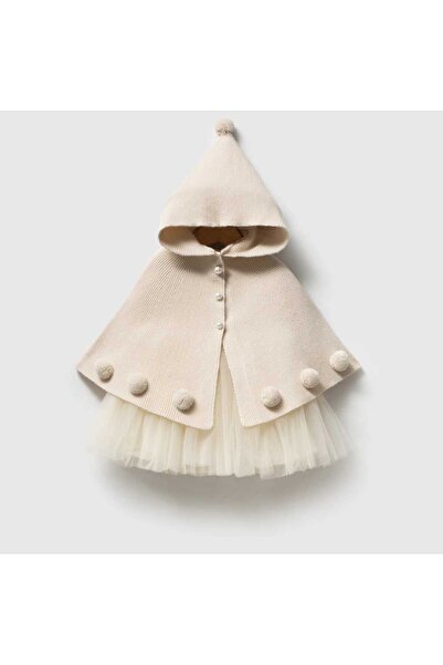 ministok Snow Belle Poncho Baby Girl Special Occasion Dress (2-Piece Set)