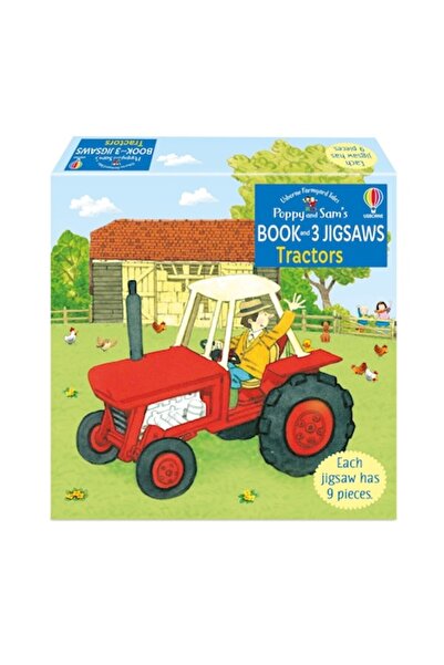 Usborne Set of 3 puzzles with 9 pieces each and a book, Poppy and Sam's Book ...