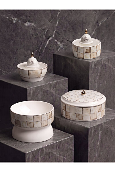 KOZE Ceramic Serving & Entertaining Collection 4-Piece Bowl Set - Versatile f...
