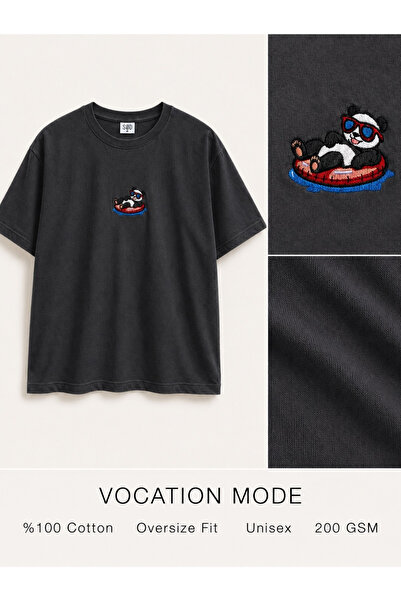 SØD WEAR PANDA NAKIŞ İŞLEMELİ OVERSIZE T-SHIRT