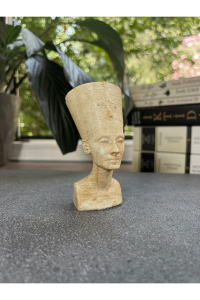 KALIPDIŞI 3D Dekoratif Nefertiti Büstü - Antik Mısır Kraliçesi Heykeli - 10cm...