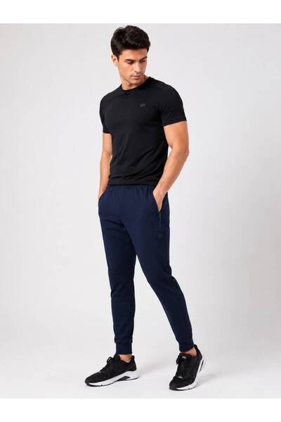CROZWİSE Polyester Fabric Navy Blue Men's Training Sweatpants - 2168-01