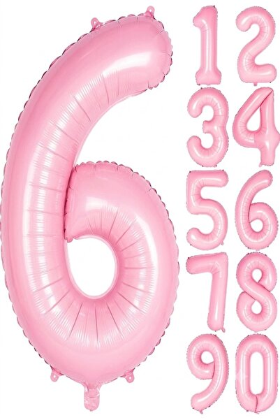 baloss fer Pink 6 Number Foil Balloon 76 cm Large Size Birthday Celebration S...