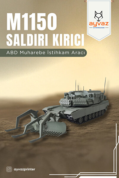 ayvazprinter M1150 1/35 Ölçek, 10,5x28x8,5 cm Boyutlu, Hareketli Palet Sistem...