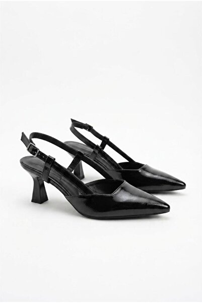 fort 62034 Yanki Soft Comfortable Open Back 6 cm Heel Height Pointed Toe Wome...