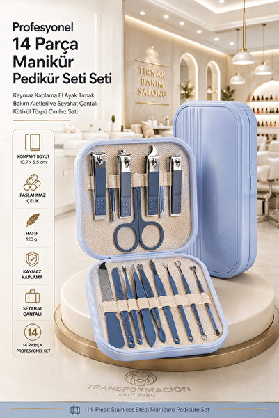 Transformacion 14-Piece Nail Clipper Set - Manicure Pedicure Kit, Professiona...