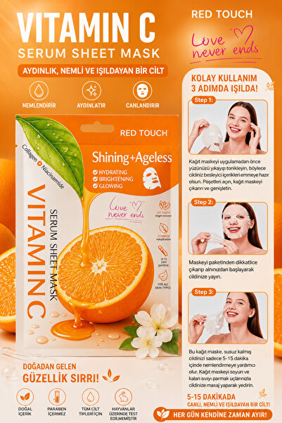 RED TOUCH Natural 100% Vitamin C Serum Sheet Mask