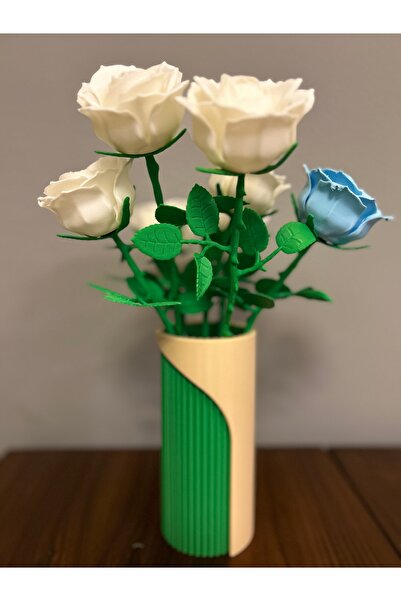Ten Rengi Yeşil Dekoratif Vazo 17 cm
