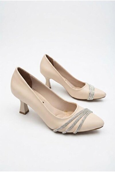 fort 84035 Comfortable Stone Accessory 6 cm Heel Height Pointed Toe Women's S...