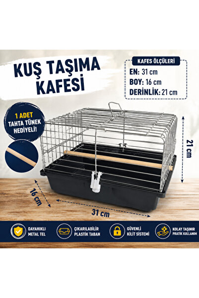 KAYA KAFES VE PETSHOP ÜRÜNLERİ KUŞ TAŞIMA KAFESİ UFAK BOY