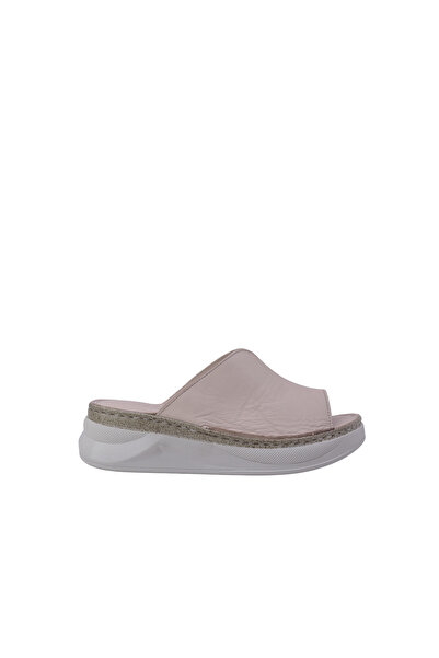 Hobby Women's Heeled Slippers Genuine Leather