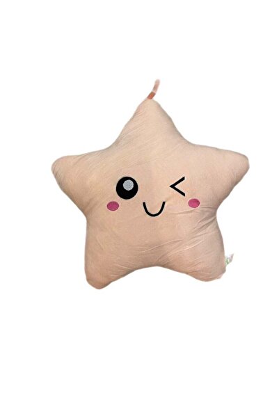 Generic Pillow made of velvet and stuffed with cotton, star-shaped, multi-col...