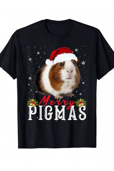 KYMC07 Merry Pigmas Face Mask Funny Guinea Pig Christmas Santa Xmas T-ShirtSa...