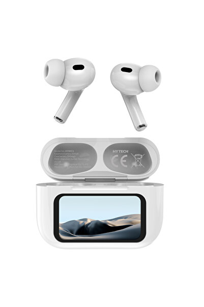 Hytech HY-TWS16 Beyaz Mobil Telefon Uyumlu Bluetooth 5.4V Ekranlı TWS Mikrofo...