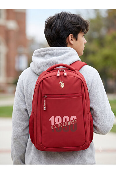 U.S. Polo Assn. High School Middle School University Backpack School Bag Plca...