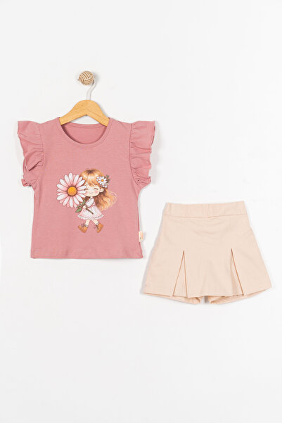 Mc mini clup Girls' Printed Shorts Skirt Baby Girls' Set