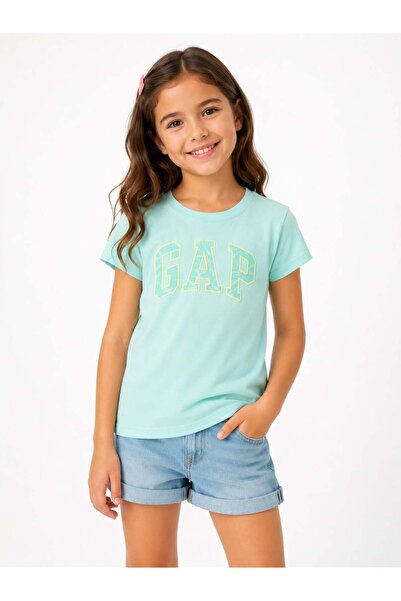 GAP Kids Gap girls' short sleeve printed t-shirt - blue