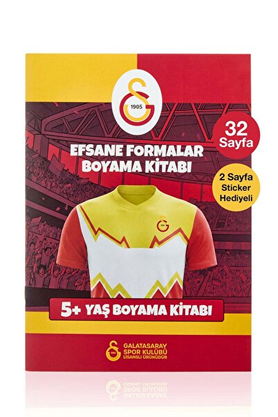 Galatasaray Boyama Kitabı Efsane Formalar 5 Yaş Üzeri - Sticker Hediyeli Lisa...
