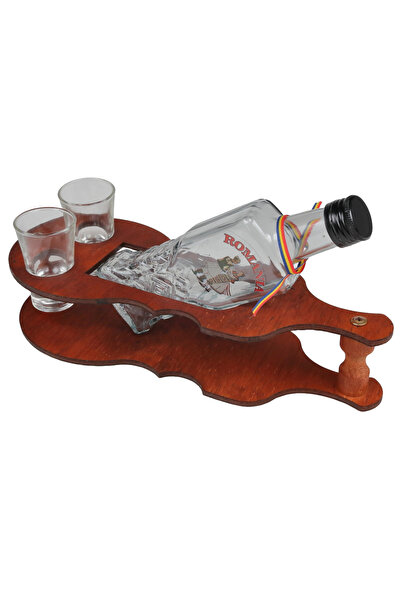 LimArt Set cadou artizanal pentru servire, model Vioara Etajata, sticla decor...