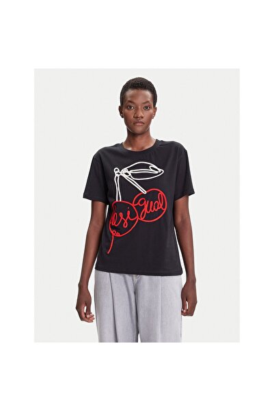 Desigual Γυναικείο T-shirt 25WWTK51 Μαύρο