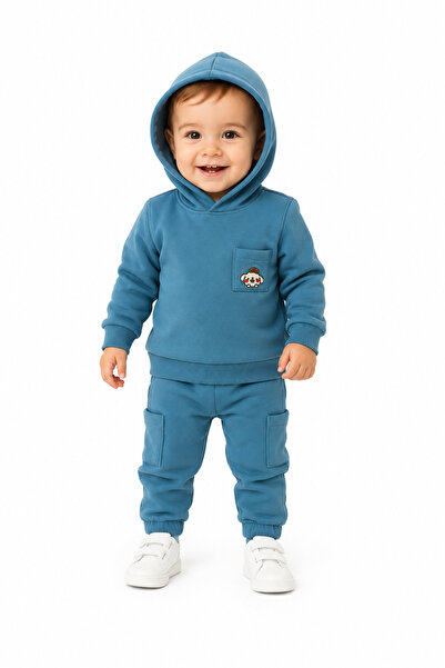 Chicsy Baby Baby Boy Hooded Jogger Tracksuit Set with Pockets 2-Piece Winter ...
