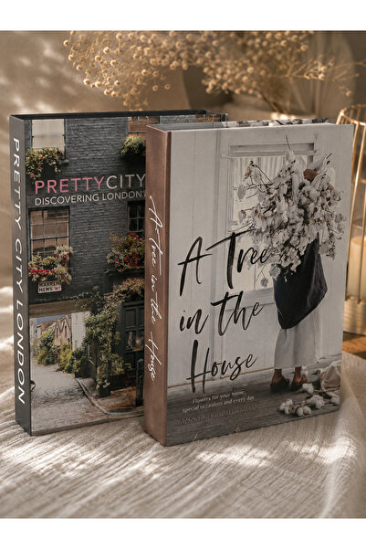 Velzade Home Dekoratif Kitap Kutusu 2'li Set | Modern Kitap Görünümlü Saklama...