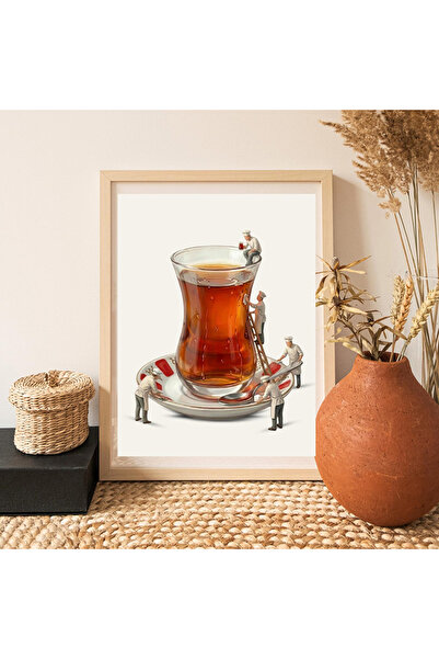 HOME MODE Giant Turkish Tea Glass 30x40 Gallery Wrapped Canvas Print | Whimsi...