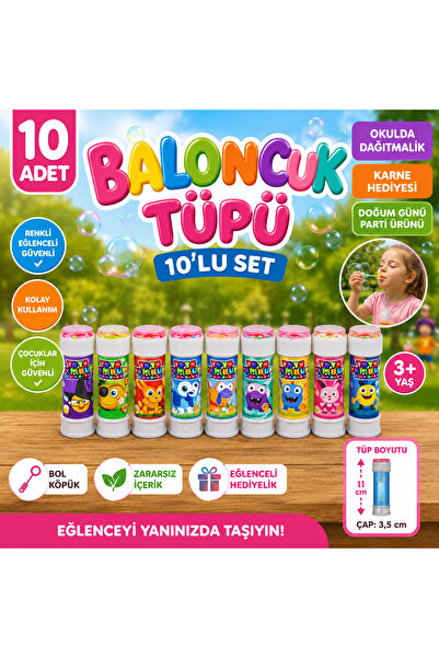 KAR TANESİ 10'lu Baloncuk Tüpü Seti Okul Dağıtmalık Karne Hediyesi Doğum Günü...