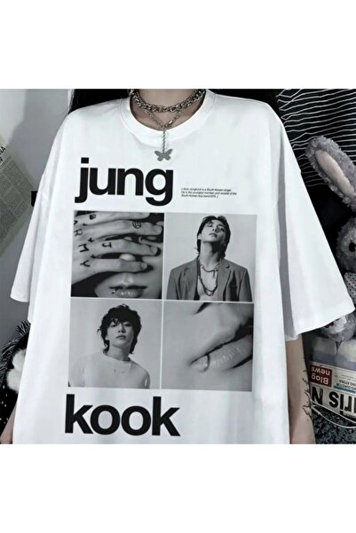 SVART WEAR Καλοκαιρινό μπλουζάκι Jungkook BTS με στάμπα Oversize Crew Neck