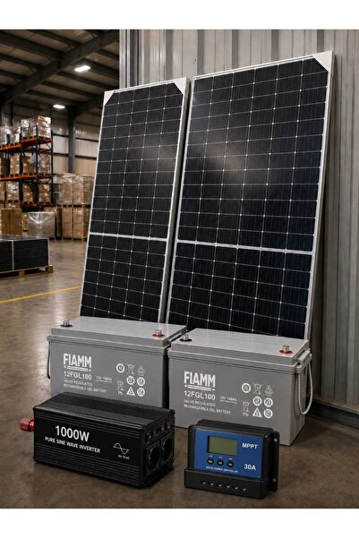 GETİRGES 1000W TAM MODİFİYE SİNÜS İNVERTERLİ GÜNEŞ ENERJİ SİSTEMİ 2X100AH JEL...