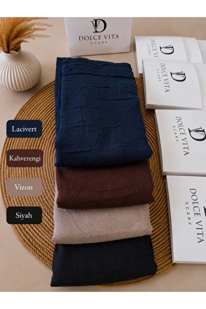 Altınoluk Tekstil Dolce Vita Orjinal Ütü Gerektirmeyen Bambu Kraş Şal 4'lü Paket