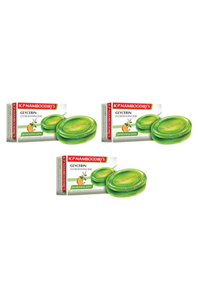 K.P. NAMBOODIRI'S Kp Namboodiri's Glycerin Clear Refreshing Bathing Bar - 75 gm - Pack of 2