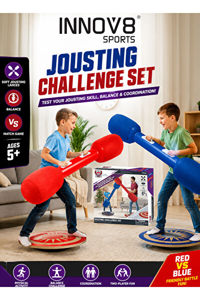 Innov8 Sports Jousting Challenge Set for Kids Ages 5+, 2 Inflatable Jousting ...