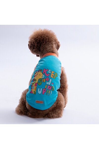 Pawstar Turquoise Keep Show-Ing up T-Shirt Cat Dog Tee-Cat Dog Outfit