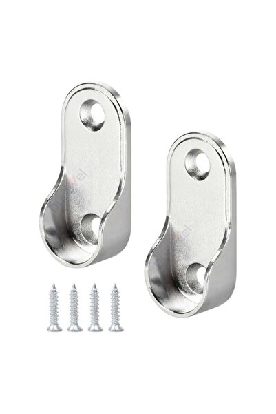 Duravel Oval Closet Rod End Flange Bracket, Wardrobe Hanger Pipe Fitting Oval...