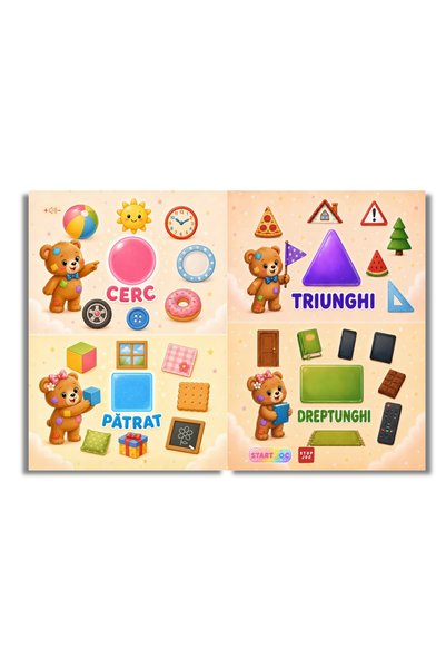 minibooks Bebe învață Forme și Culori – Carte interactivă cu sunete, 2–3 ani, FĂRĂ PIX
