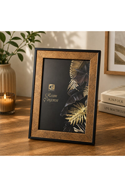 BELLARTE Altın Fotoğraf Çerçevesi - 15x21 Cm Masa Çerçevesi