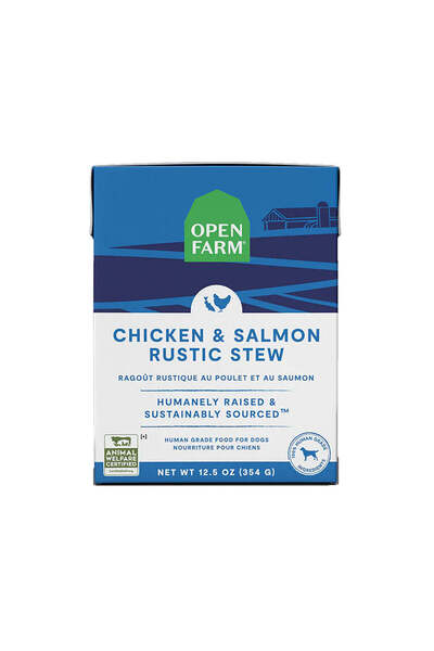open Farm Chicken & Salmon Rustic Stew Wet Dog Food 354G