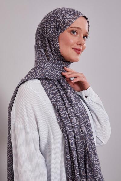 Levidor Gray Tile Patterned Craze Comfort Shawl