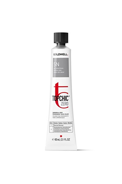 GOLDWELL TopChic Zero, Vopsea de păr permanentă, 5N Maro deschis, 60 ml