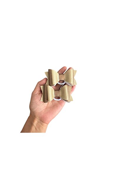 feltland Fundite pentru fetite din piele artificiala, set 2 buc, 8*4.5cm, bro...
