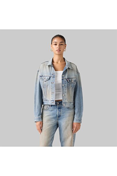 Levi's Γυναικείο Κοντό Μπουφάν Τράκερ δεκαετίας '90 Μ