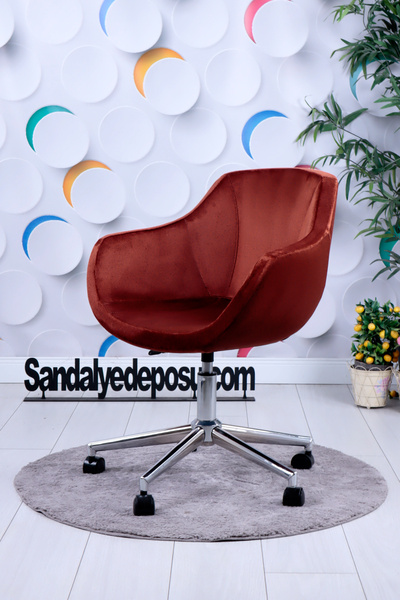 SandalyeDeposu Focus Krom Ayaklı Çalışma Koltuğu Alaska 07 Kumaş