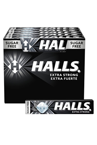 halls ΚΑΡΑΜΕΛΕΣ 20x32gr - (EXTRA STRONG) (SUGAR FREE) (ΜΑΣΟΥΡΙ)